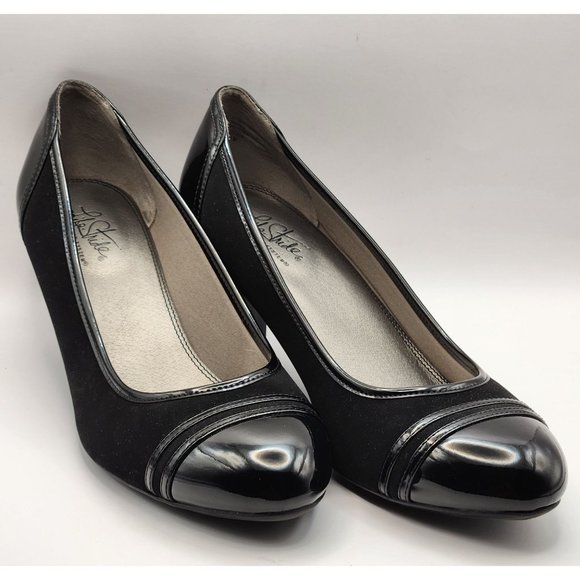 Life Stride Soft System Petunia Sz 11 Blk 3" Heels Patent Heels Toes Rim To Insi - Picture 8 of 9